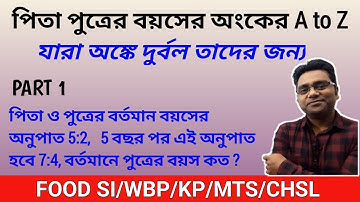 পিতা পুত্রের বয়সের অংকের সহজ নিয়ম/ পিতা পুত্রের অঙ্ক/Age Problems Best Trick/Age Math