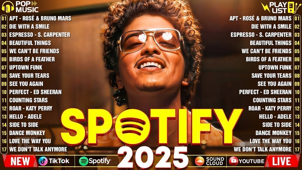 Bruno Mars, Adele, Rihanna, Selena Gomez, Dua Lipa, The Weeknd, Maroon 5, Zayn - Billboard Hot 100