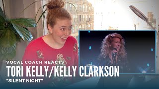 Tori Kelly \& Kelly Clarkson sing Silent Night | Vocal Coach Reaction