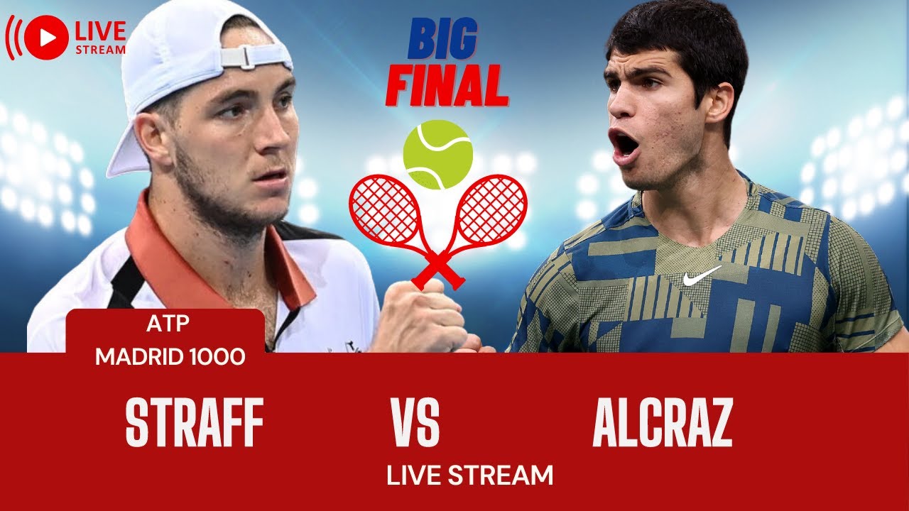 ATP LIVE CARLOS ALCARAZ VS JANLENNARD STRUFF ATP MADRID OPEN 2023