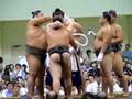 大相撲札幌場所2007－横綱白鵬綱締め実演