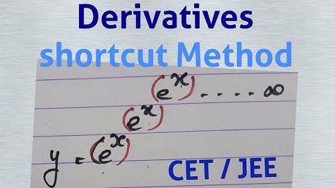Shortcut method, Derivatives or Differentiation,CET,JEE,12th maths,MHT-CET,Shortcut Methods for JEE