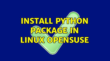 Install Python package in linux OpenSUSe