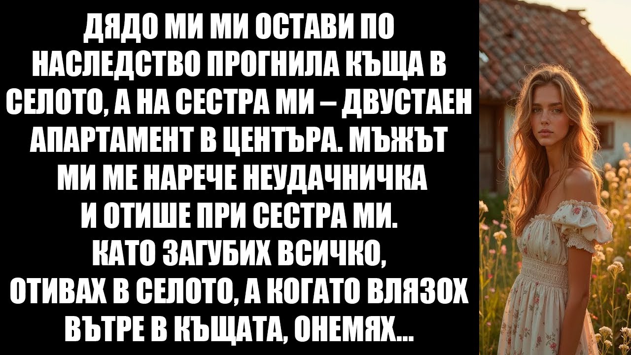 Дядо ми ми остави по наследство прогнила къща в селото, а когато влязох вътре в къщата, онемях...