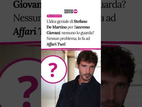Video Lidea geniale di Stefano De Martino per Sanremo Giovani: nessuno lo guarda? E lui fa ad Affari Tuoi