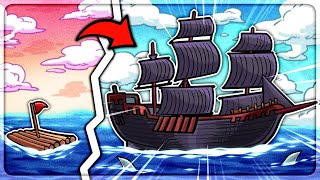 I Built The WORLD'S BEST Pirate Ship in Raft Survival