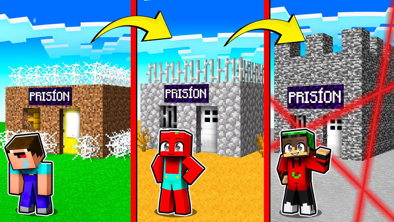 ¡PASAMOS DE PRISIÓN NOOB A PRISIÓN PRO! 😂🚫 NOOB vs PRO vs HACKER en MINECRAFT