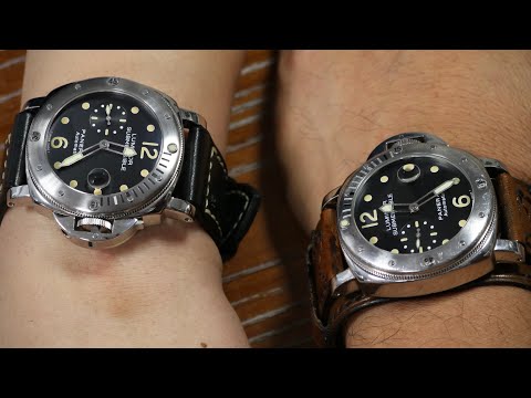 松下庵　パネライ　M74 ストラップ　黒　ブラック　24mm-22mm パネライ】歴史を感じさせるサブマージブル×M74ストラップ