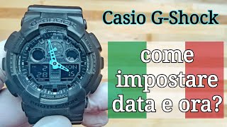 Casio G Shock Come Impostare Data e Ora (analogico e digitale) - YouTube