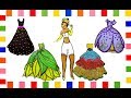 Drawing dress and princess changing the look  art colorkids
