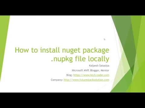 How to install nuget package .nupkg file locally