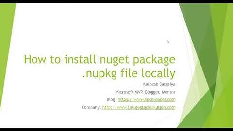 How to install nuget package .nupkg file locally