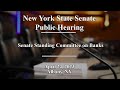 Senate Standing Committee on Banks Public Hearing - 04/25/23