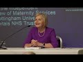Former midwife Donna Ockendon delivers speech following maternity care review findings - watch live