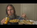 Asmr lets eat indian food goat biryani garlic naan mango lassi