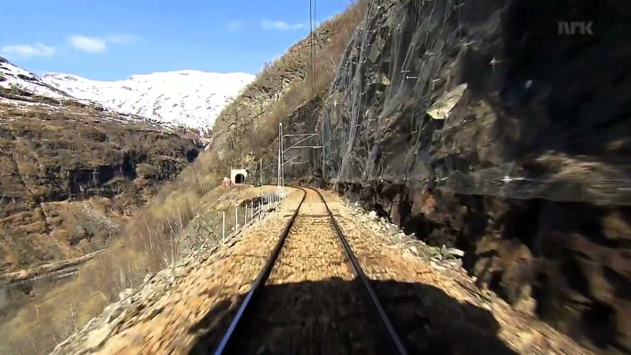 Slow TV: [HD] Train Cab Ride - High Mountain to Fjord (Norway) - 