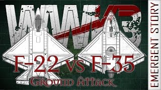 WWK3 #07 F-22 vs F-35 Ground Attack - World War K in Kerbal Space Program
