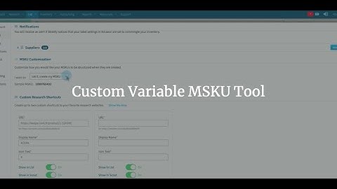 How to Create Your Custom MSKU With InventoryLab