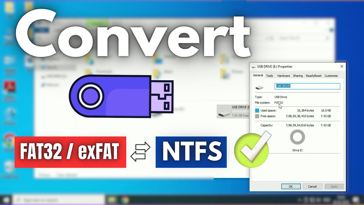 How to Convert FAT32 to NTFS Without Losing Data | Convert exFAT to ...