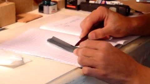 777 Pen Repair - Grinding an Italic Nib