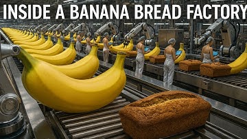 Inside a banana bread factory – An incredible automated production process #banana #factory