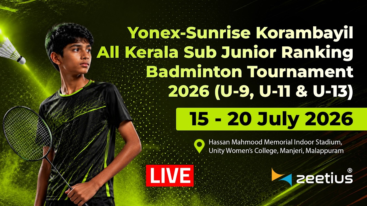 Day 5 - Court 2 - YONEX-SUNRISE KORAMBAYIL ALL KERALA SUB JUNIOR RANKING BADMINTON TOURNAMENT 2026