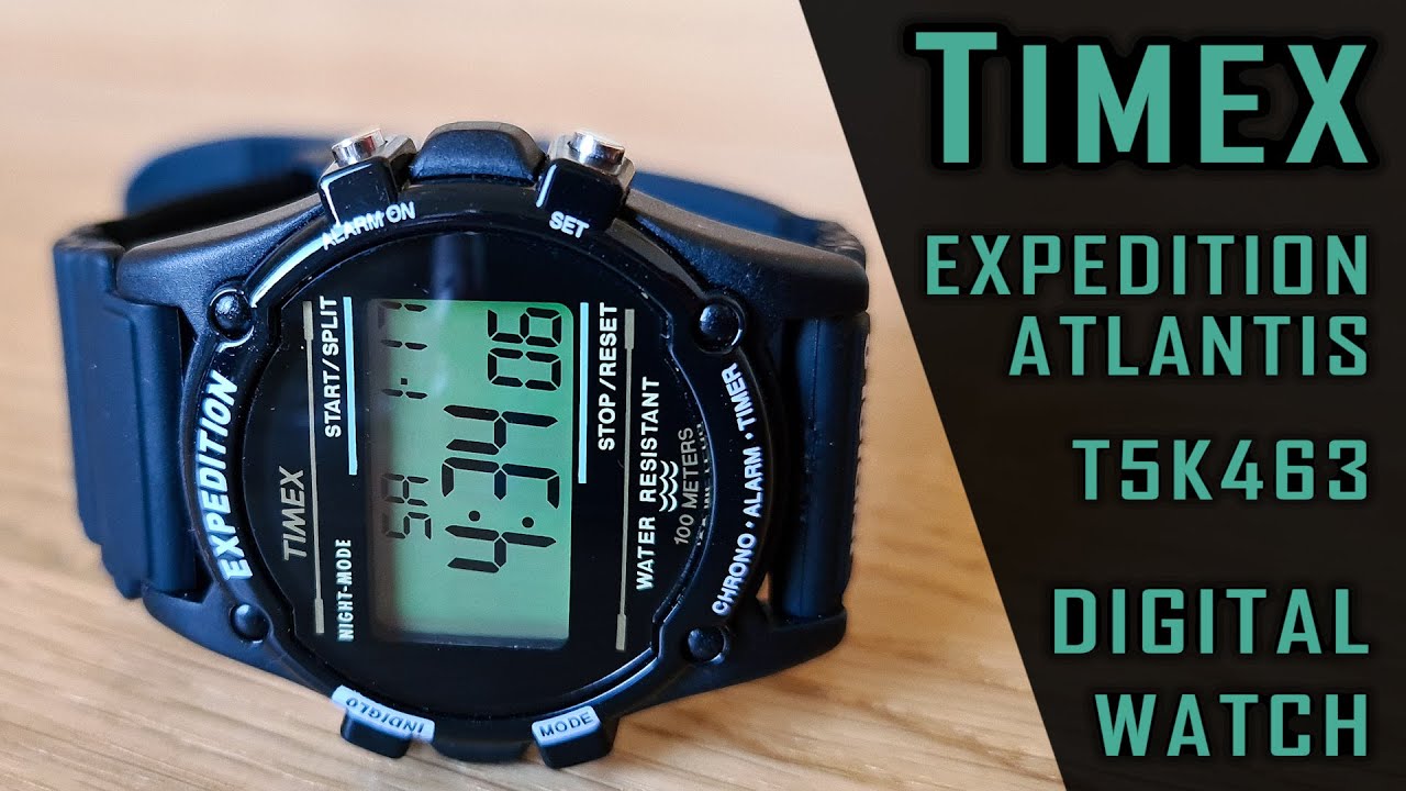 Timex Expedition Atlantis T5K463 digital vintage watch review #timex  #digitalwatch #gedmislaguna - YouTube