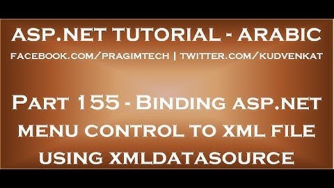 Binding asp net menu control to xml file using xmldatasource control in arabic