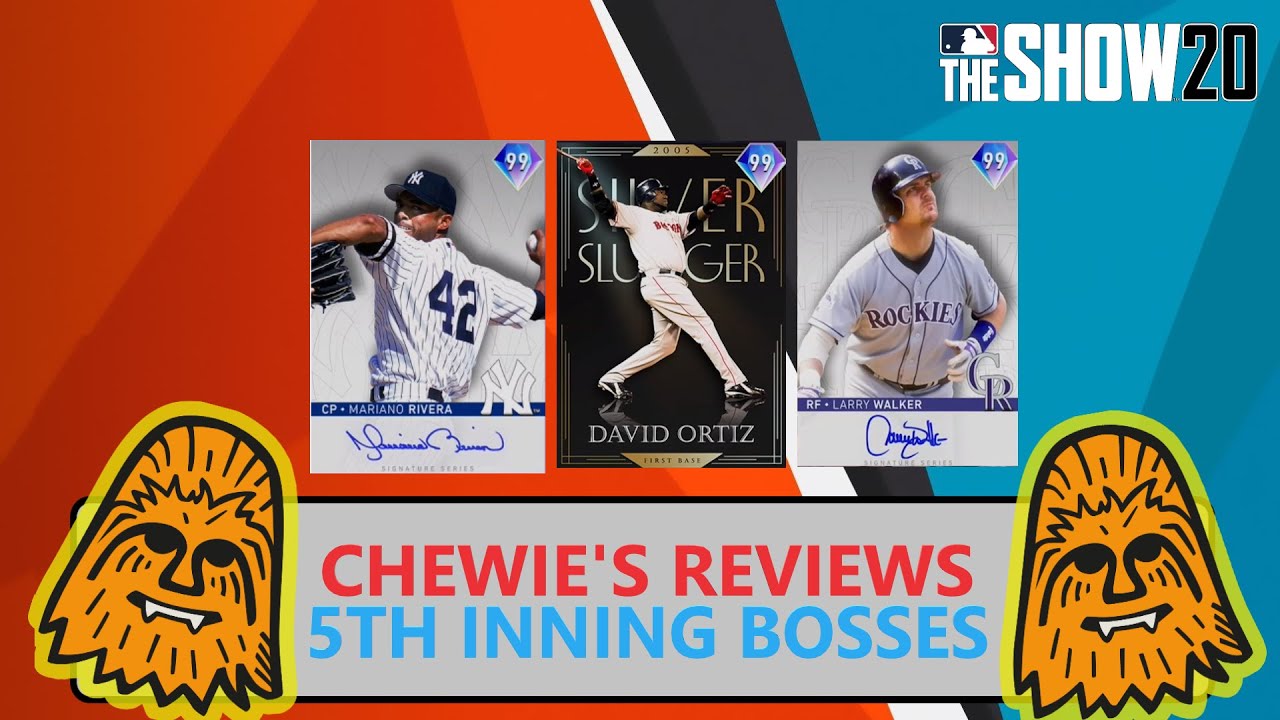 CHEWIE REVIEW MARIANO RIVERA, DAVID ORTIZ & LARRY WALKER (5TH INNING BOSSES) | MLB THE SHOW 20