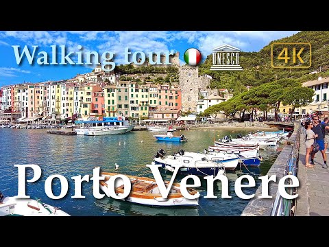 Porto Venere (Liguria), Italy【Walking Tour】UNESCO - History in Subtitles - 4K