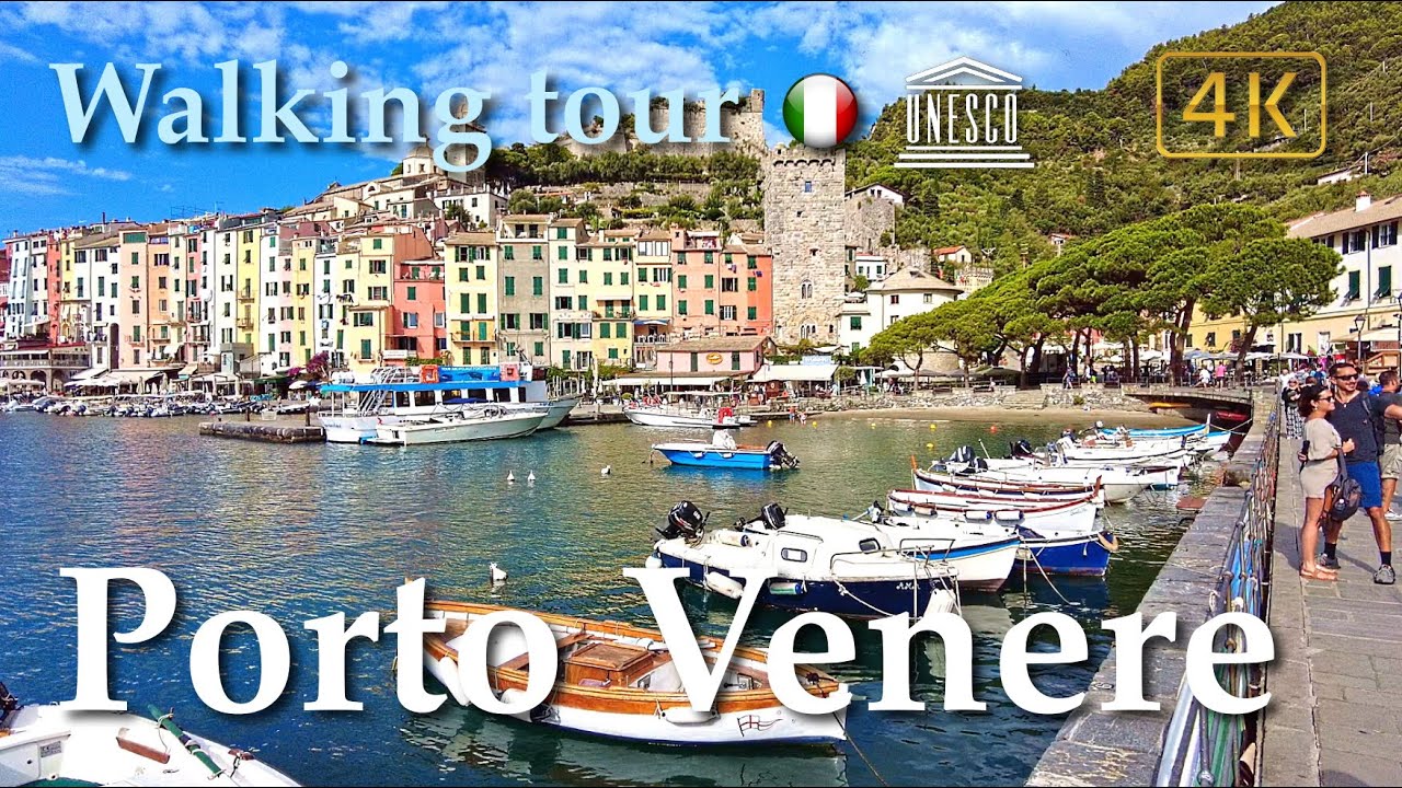 Porto Venere (Liguria), Italy【Walking Tour】UNESCO - History in Subtitles - 4K