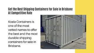 Explore High Quality Shipping Containers for Sale in Brisbane and Melbourne