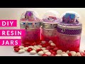 Valentine Resin Jars: Hearts,  Sparkles and glittery things - GORGEOUS and FUN