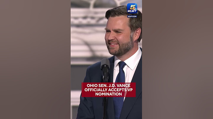 Ohio Sen. J.D. Vance accepts nomination as Trump's running mate
