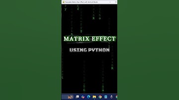 The Matrix Effect - Made With Python 🔥