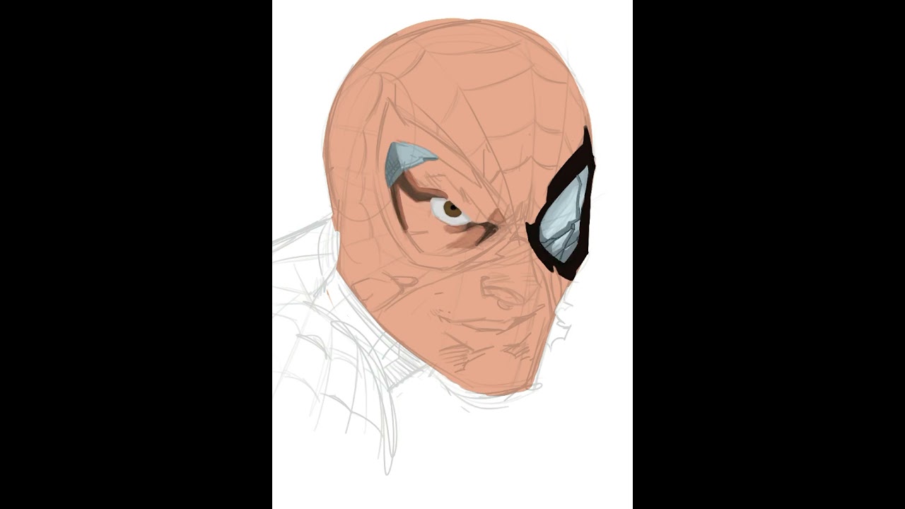 Battle Damaged Spider-Man Digital Painting Timelapse 