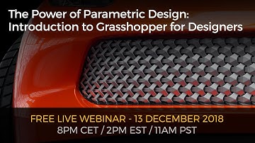 Live Webinar: Introduction to Grasshopper for Designers