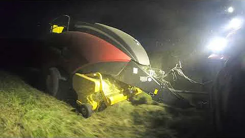 Part 4 Evening Baling 1st Cut Alfalfa Hay With Dew @ 63% Humidity 🌱