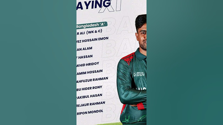 Emerging Asia Cup 2024Match:01: Bangladesh A Vs Hong Kong(Playing Squad) #ACC