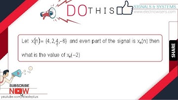 Concept of Even Signal | Signals and Systems