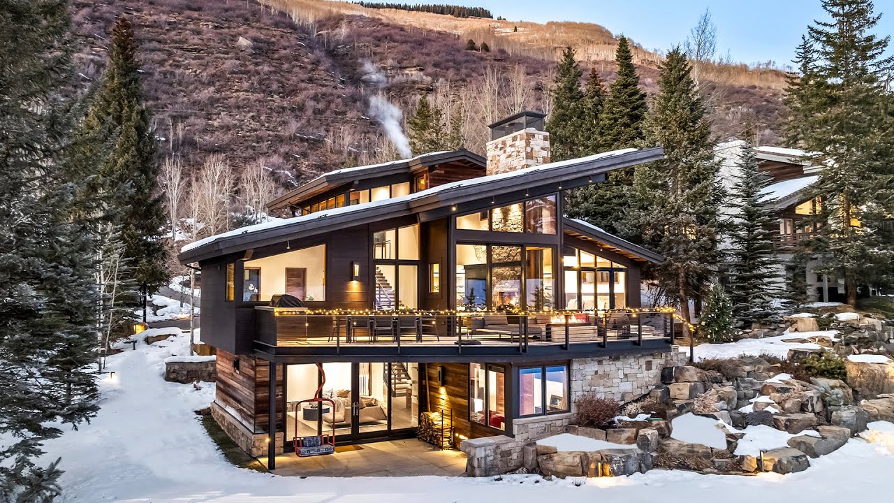 Tour a Private Luxury Mountain Home in Vail, Colorado | Cinematic Real ...