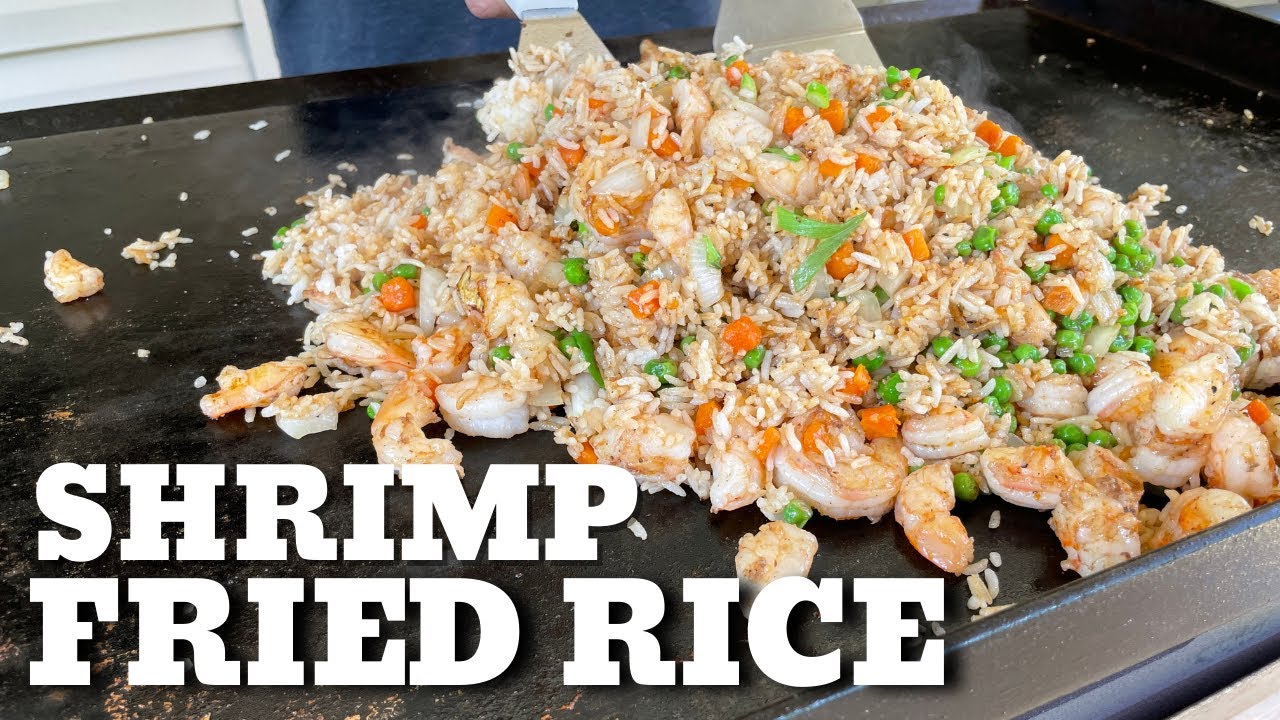 Shrimp Fried Rice on the Flat Top Grill (Camp Chef Griddle Shrimp