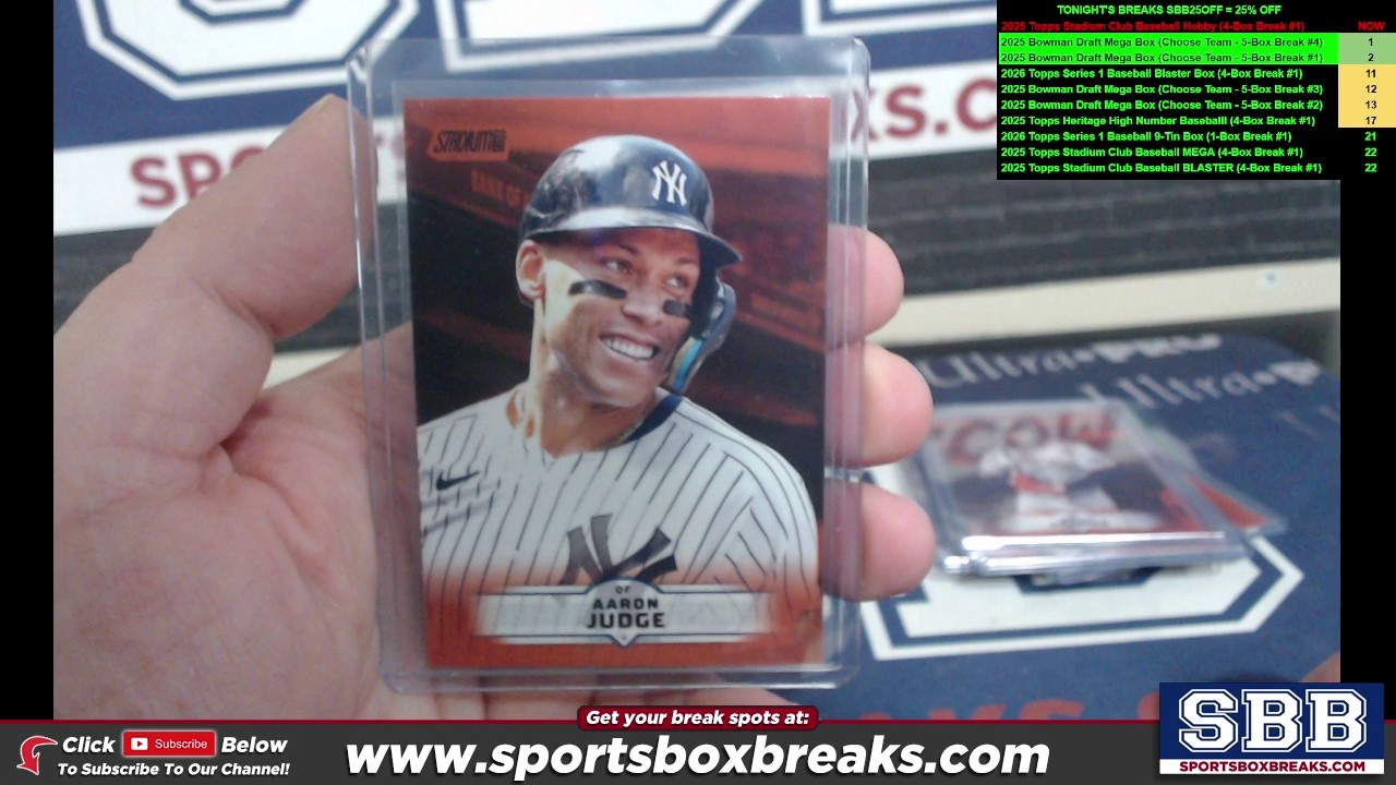 2025 Topps Stadium Club Baseball Hobby (Choose Team - 4-Box Break #1)