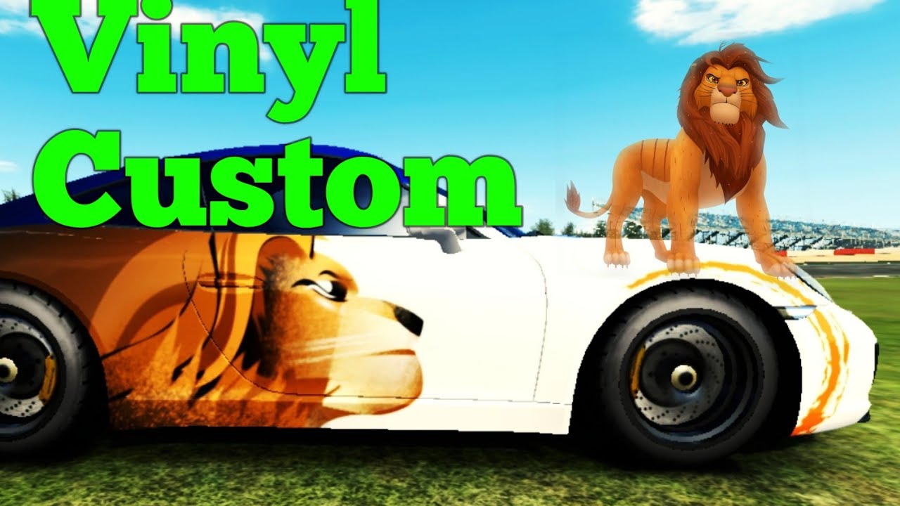Real racing 3 modification and Customization of a Porsche 911 with Lion King's Musafa vinyl mod