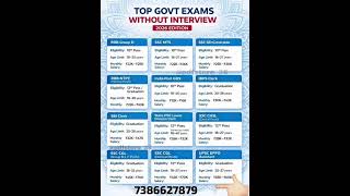 Telangana Govt Exam &amp; With Out interview