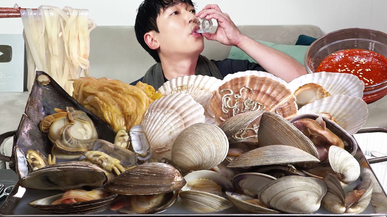 Вкусные моллюски на пару! Хорошего вечера! MUKBANG REALSOUND ASMR EATINGSHOW