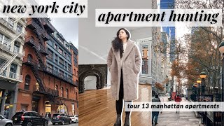 NYC APARTMENT HUNTING \/\/ touring 13 manhattan apartments, rent prices, tips (moving to nyc at 33)