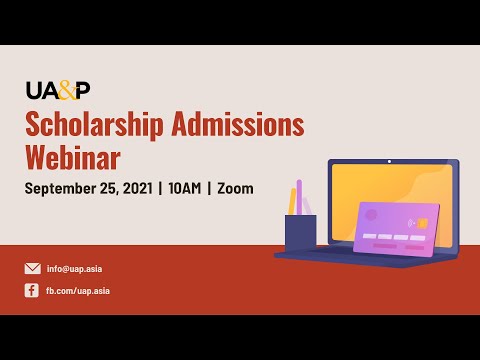Scholarship Admissions Webinar  - September 25, 2021