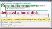 حل مشكلة Windows Detected A Hard Disk Problem Youtube