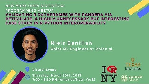Niels Bantilan - Validating R Dataframes with Pandera via Reticulate: A Case Study in R-Python